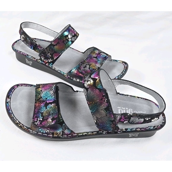 Alegria Shoes - Alegria Verona Liberty Love Rainbow Slingback Sz 10 Multi Floral Sandals VER-450